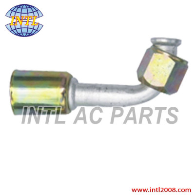 Auto air conditioning beadlock hose fitting hose connecter crimp on fitting Aluminum #12 45 degree female flare
