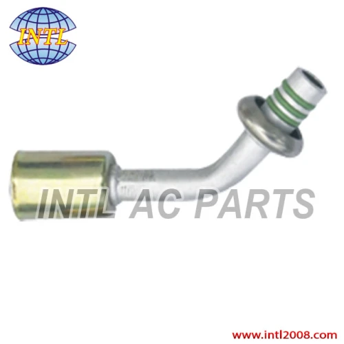 #8 45 degree Oring beadlock fitting quick joint /connector/coupling with iron jacket cap for wholesale and retail