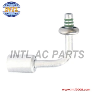 intl-hf2248  #10 90 degree Oring beadlock hose fitting /connector/coupling with with AL jacket cap