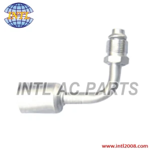 #8 45 degree R12 Oring beadlock hose fitting /connector/coupling with AL jacket cap