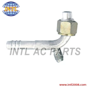 #5 45 degree female oring barb hose fitting /connector/coupling with Al joint R12 value