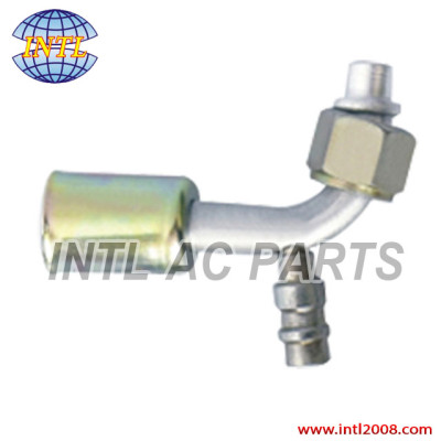 female oring beadlock hose fitting /connector/coupling with Al joint Iron Jacket R12 high and low pressure value