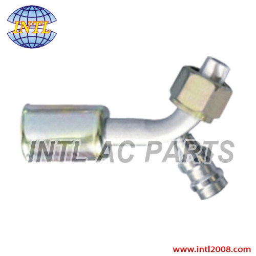 female oring beadlock hose fitting /connector/coupling with Al joint Iron Jacket R134a high and low pressure value