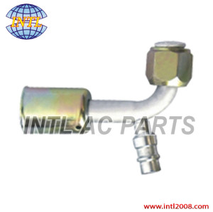 female oring beadlock hose fitting /connector/coupling with Al joint Iron Jacket R134a high and low pressure value