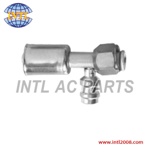 female flare beadlock hose fitting /connector/coupling with Al joint Iron Jacket R134a high and low pressure value