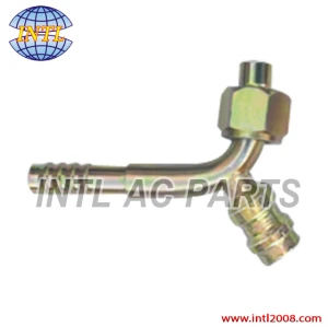 female Oring hose fitting /connector/coupling with Iron Joint R134a high and low pressure valve