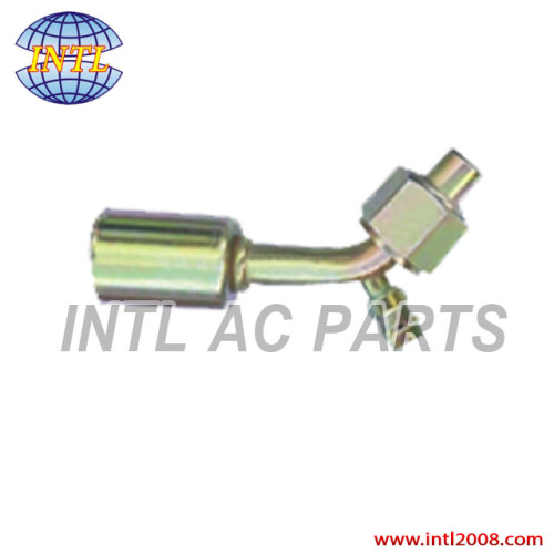 AUTO air conditioner Female Oring hose fitting /connector/coupling with iron joint iron Jacket R134a Valve