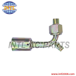 female auto air conditioning hose fitting beadlock hose fitting crimp on fitting with R13a service port