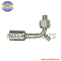 female auto air conditioning hose fitting beadlock hose fitting crimp on fitting with R13a service port