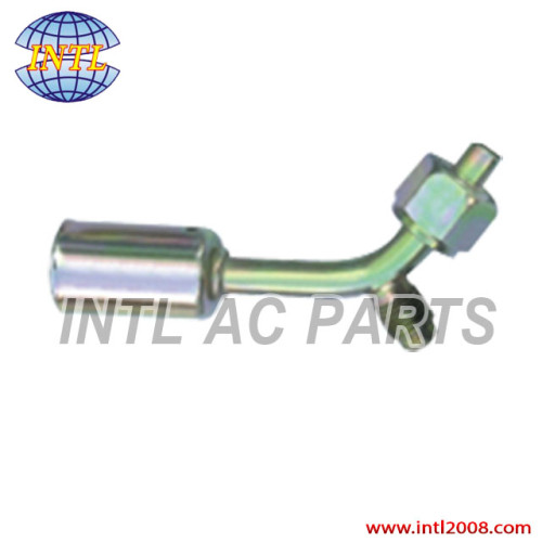 INTL-HF3306-A Auto AC bead lock hose fitting pipe fitting tube fitting ac adapter female Oring hose fitting with full iron Jonint R12 Valve