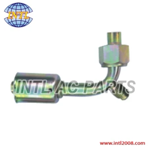 INTL-HF3306-A Auto AC bead lock hose fitting pipe fitting tube fitting ac adapter female Oring hose fitting with full iron Jonint R12 Valve
