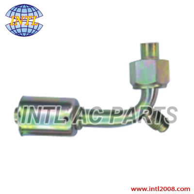 INTL-HF3307-A Auto AC bead lock hose fitting pipe fitting tube fitting ac adapter female Oring hose fitting with full iron Jonint R12 Valve