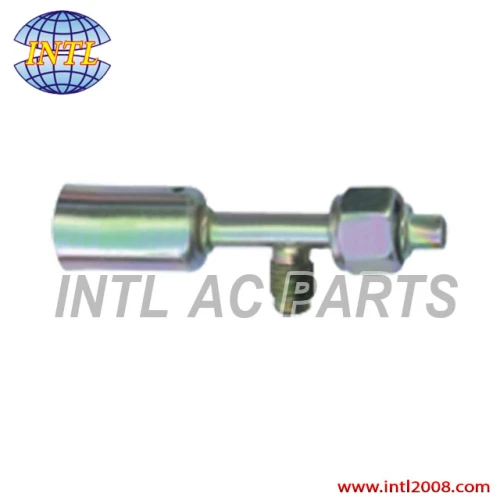 Auto AC bead lock hose fitting pipe fitting tube fitting ac female FLARE hose fitting with full iron Jonint R12 Valve