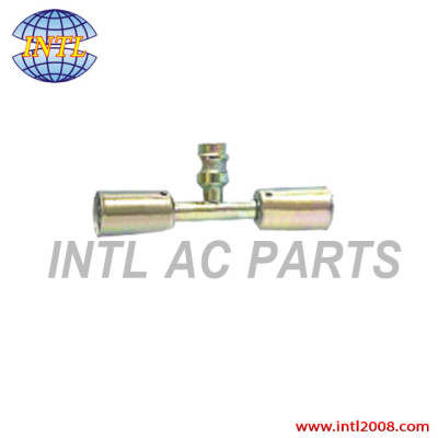 auto air conditioning hose fitting Iron though pipe hose fitting /connector/coupling iron Jacket R134a Valve