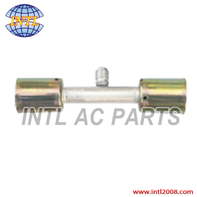 standard through pipe /pipe hose fitting with Iron jacket R12 Valve