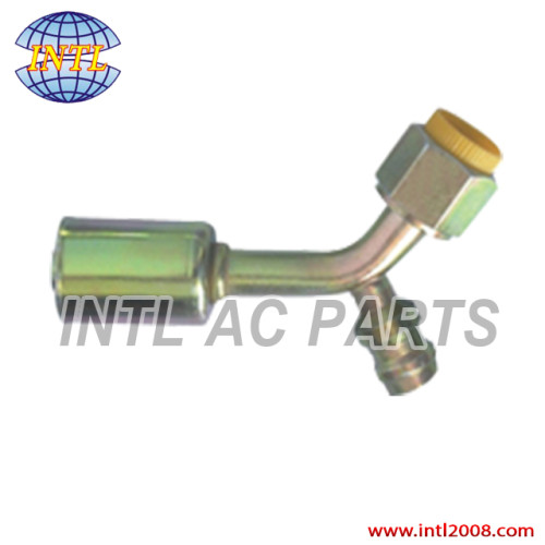 INTL-HF3319 auto air conditioning hose fitting beadlock hose fitting crimp on fitting hose splice with R134a service port