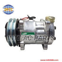 Sanden 7H15 SD709 automotive AC Compressor for Ford/New Holland 1106-7001 47132887 5165548 5165549 72275276 47132887 2GA 125 mm China supply
