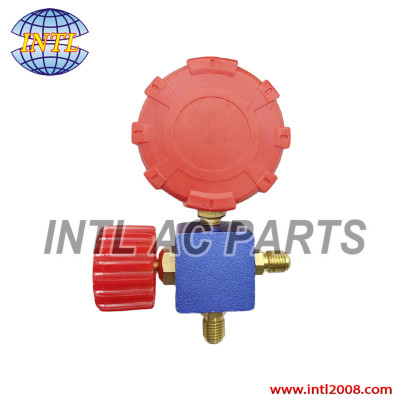 High Pressure Manifold Gauge R134a R404a R22 R410a Manometer with Valve A/C Air Conditioning