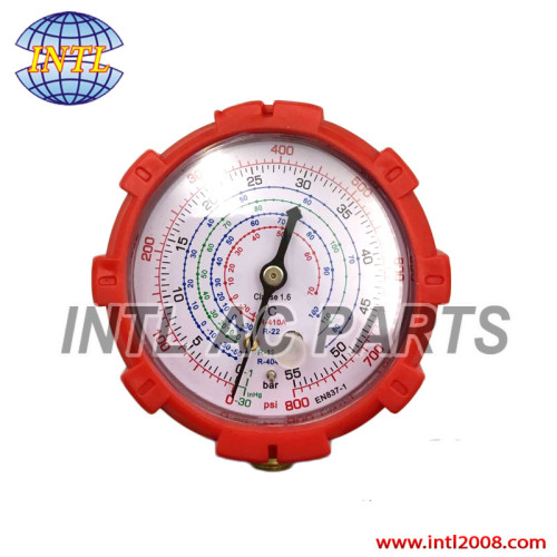 High Pressure Manifold Gauge R134a R404a R22 R410a Manometer with Valve A/C Air Conditioning