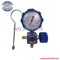 LOW Pressure Manifold Gauge R134a R404a R22 R410a Manometer with Valve A/C Air Conditioning