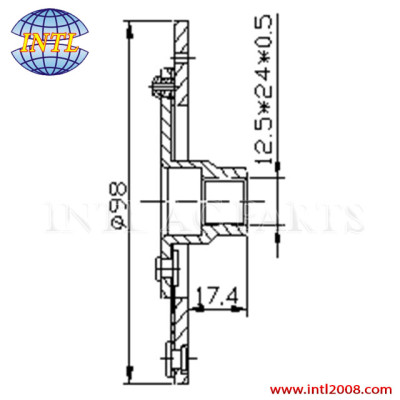 98.5mm a/c clutch hub FM SP08 air conditioning auto ac compressor CLUTCH PLATE mass stock Shaft Assembly  China manufacturera&c clutch hub FM SP10 Hippocampus haifuxing 98mm air conditioning auto a/c CLUTCH PLATE mass stock Shaft Assembly