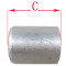 Hose Crimp Ferrule aluminum ferrules #6 standard fits for Goodyear standard AC Barrier hose 8mm A20 -5/16