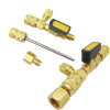 R410a r22 spool remover installation tool with dual sae size 1/4 and 5/16 ports for r404a r407c r134a r12 r22 hvac system