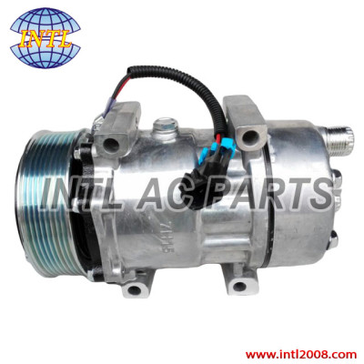 Sanden 4666 4667 for Freightliner International Kenworth Peterbilt New AC Compressor N83-304973 4C4Z-19703DA 3579878-C1 K318-103