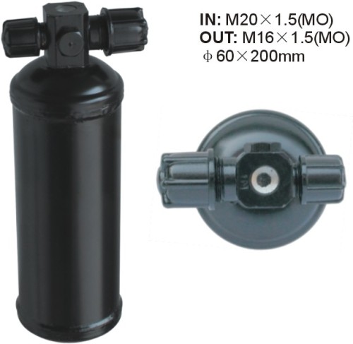 a/c receiver Dryer Accumulator Receiver Drier 60X200MM IN: M20x1.5 OUT: M20x1.5 (MO)