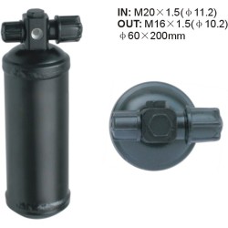 a/c receiver Dryer Accumulator Receiver Drier 60X200MM IN: M20x1.5 OUT: M16x1.5
