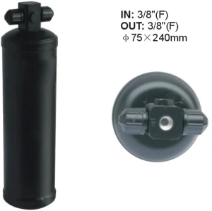 Auto air Accumulator Receiver Drier 75X240MM IN: 3/8''(F) OUT: 3/8''(F)