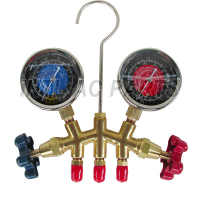 High quality C3771BD copper body R22 R12 R134a manifold gauge set with 60inch hose