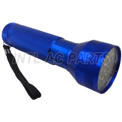 FLUORESCENT SCANNING Compact flashlight with dichrolic filter produces bright UV Blue light