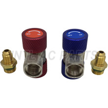 90 degree R134A Quick Connectors Adaptors high/low Brass Couplers For Auto Air conditioning System
