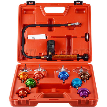 Auto ac Universal Aluminum radiator pressure test device set14 pcs for all cars model