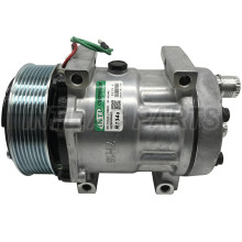 New SD7H15 709 auto  ac compressor pump with PV8 132MM 12V  #8 #10  thin back cap wholesale