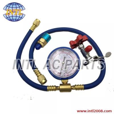 R134a R22 R410a R404a Refrigerant Charging Hose with Gauge Recharge Measuring Tool