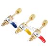 INTL-XG176 R410A Angled Compact Ball Valve 5/16" SAE Female to 1/4" SAE Male 3 Color Shutoff Ball Valve Adapter for HVAC AC