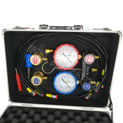 R744 High Quality Bronze Manifold Gauge Set Carbon Dioxide CO2 Manifold Gauge Set for all copper