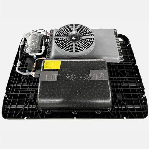 24V White Smart battery management Top-mounted all-in-one car air conditioner R134a  heating and cooling car air conditioner