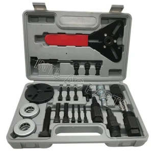 23pc AC COMPRESSOR CLUTCH HUB INSTALLER REMOVER/Removal KIT PULLER PLATES TOOLS