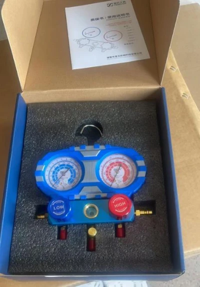 R134A  R12 Refrigerant meter set With hose 1.5M 3000psi Wholesale Durable for Efficient AC Maintenance.