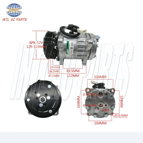 INTL-C323 Genuine Car Compressors for Air Conditioning Systems Chinese factory 6PK 12V