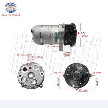 133171 40420057 0143740A 20B0157A Air Conditioning Compressor For John Deere