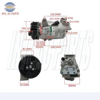 New Car AC Compressor For NISSAN Sylphy Versa Tiida 2008-926001U70A 12V