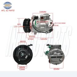 Halla-HCC VS-18E VS-18 Ac Compressor Hyundai Santa Fe 2012-2016  MK III 2012-2016 SUV