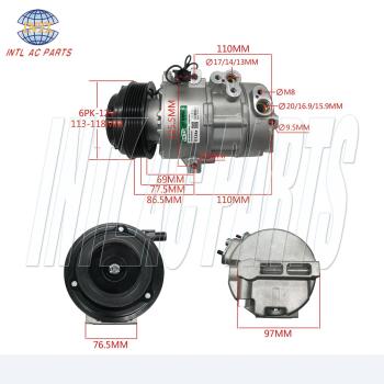 DOOWON DVE16 Auto A/C Compressor Kia Sportage Hyundai i40 CW (VF) 2.0 GDI 2011>