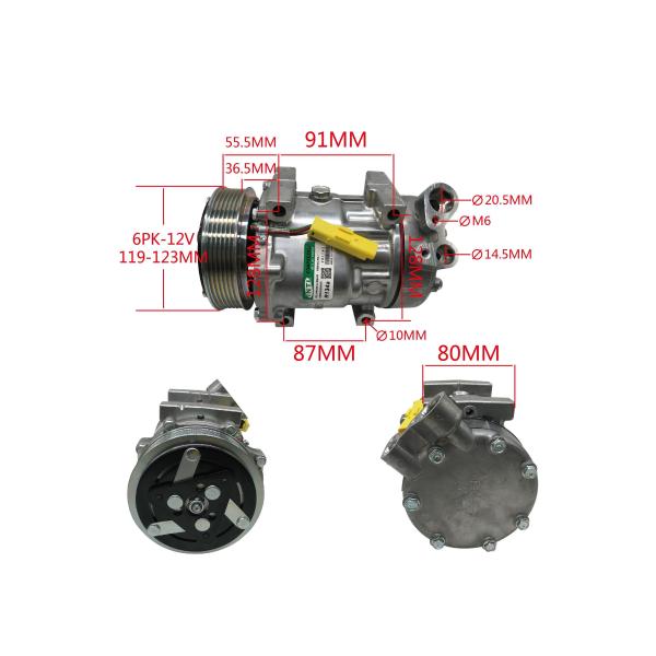 SD 7V16 car ac compressor Lancia/Fiat scudo/Peugeot 406/607/807/Citroen C5/C8/xsara