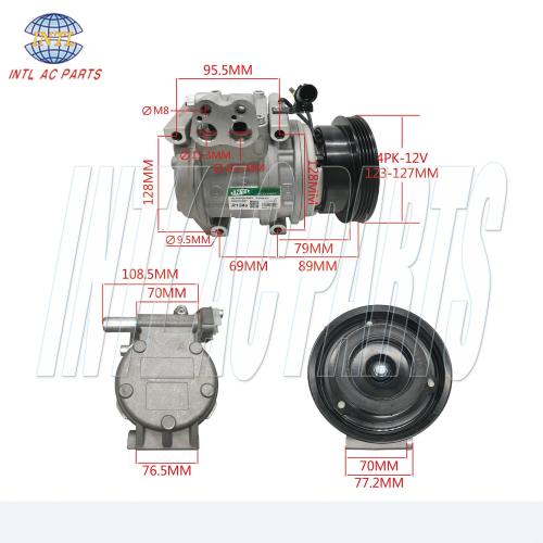 DENSO 10PA15C-PV4-128mm AC Compressor for Hyundai Accent Getz Elantra 1.5/1.6 2000-2014 P30013-0870 16040-13500 97701-2D500 P300130870  China factory