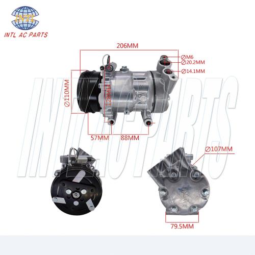 Sanden SD6V12 Auto AC Compressor Renault Vemo TWINGO BB0A BB0F BB10 BB1K BB28 BB2D BB2H